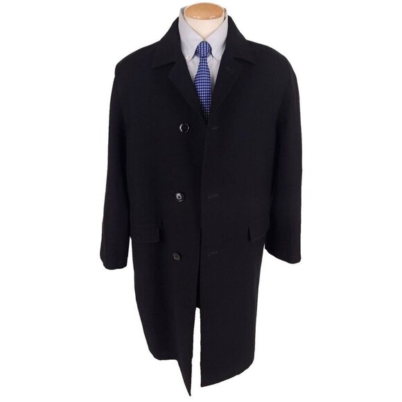 Lemaire Crombie Coat Size M Black Cotton Wool Blend Unisex NWT - Picture 8 of 16